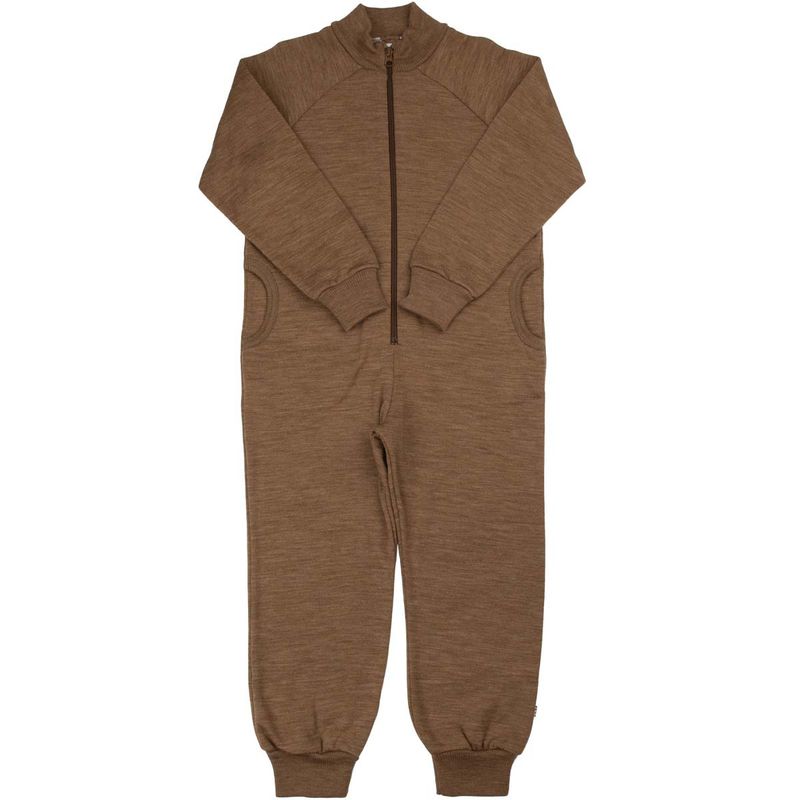 Joha ulldress i tykk merinoull til barn, Warm brown