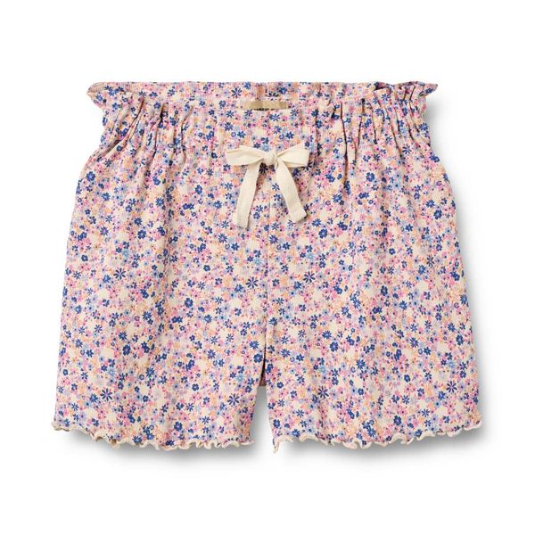 Hovedbilde Wheat Ina shorts til barn, Pink Blue Flowers