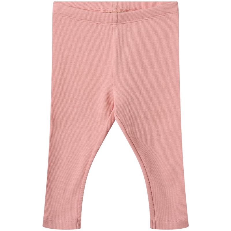 Wheat Jules rib jersey leggings til baby, rose
