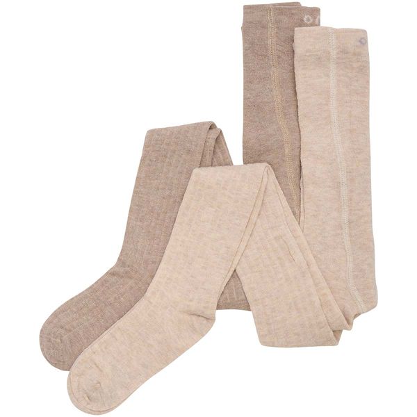 Hovedbilde Minymo 2-pack strømpebukse i ull/bambus, Silver ...