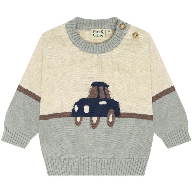 Hovedbilde Hust and Claire Hcpilou Old Car genser til baby, ...