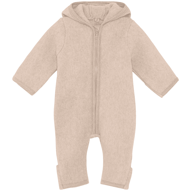 Huttelihut heldress i bomullsfleece, Camel Melange