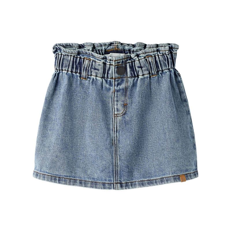 Lil' Atelier Nmfkarole denimskjørt til småbarn, Medium Blue