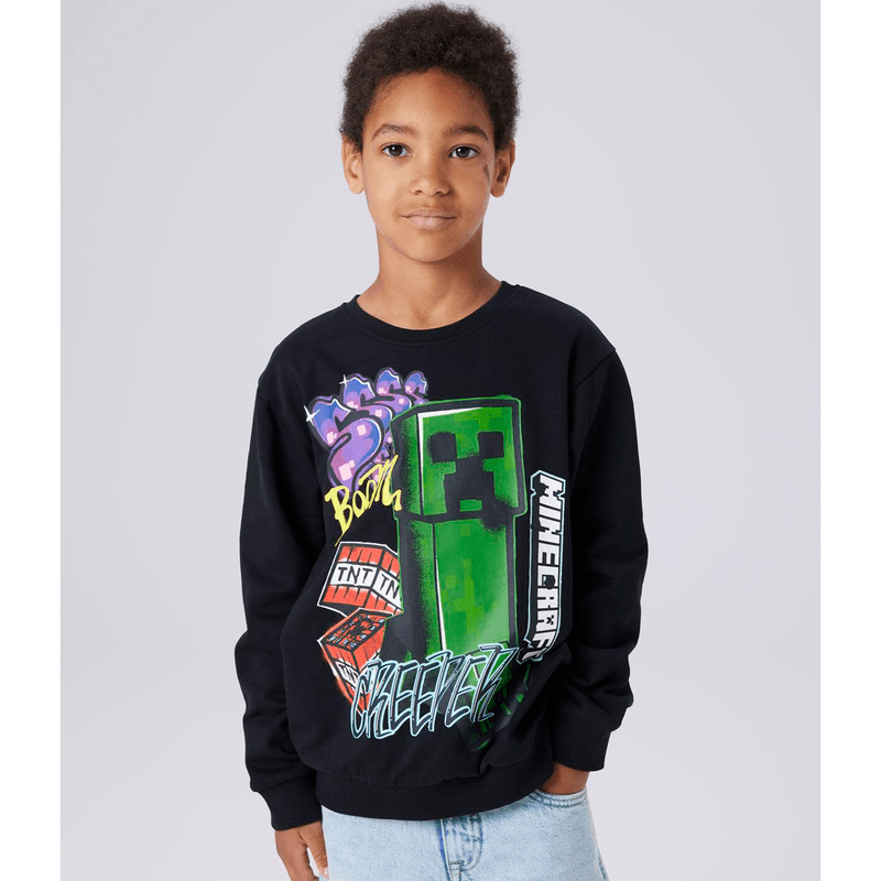 Name It Nkmdai Minecraft sweatshirt, Black