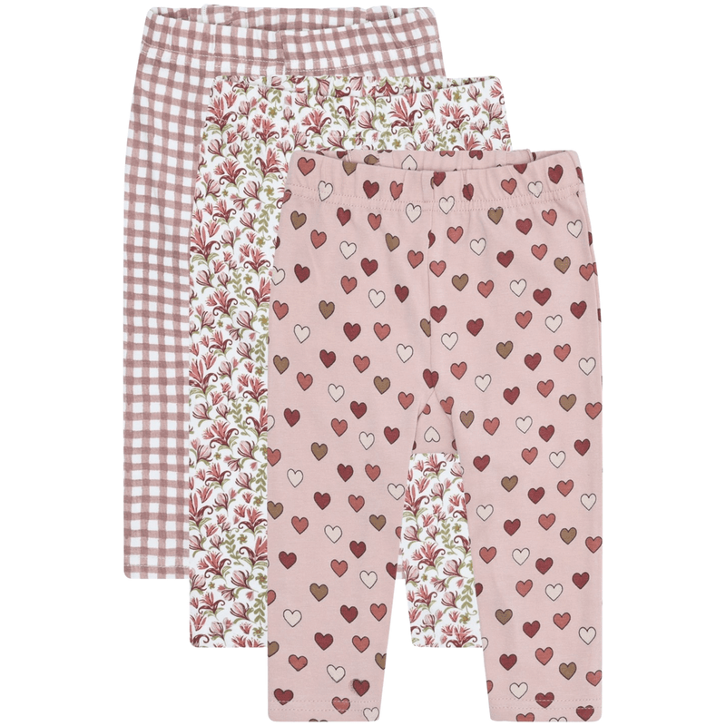 Hust and Claire Liva 3-pack leggings til baby, Adobe Rose