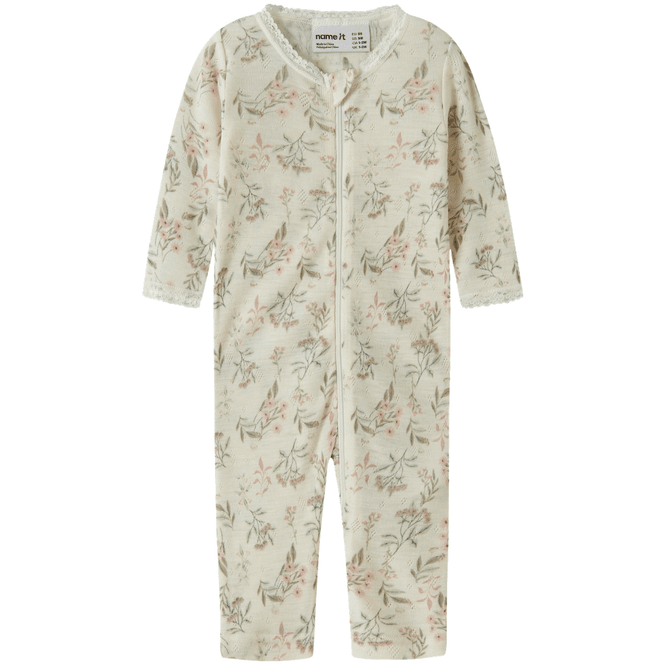 Hovedbilde Name It Nbfwang heldress/pyjamas i ull, Snow ...