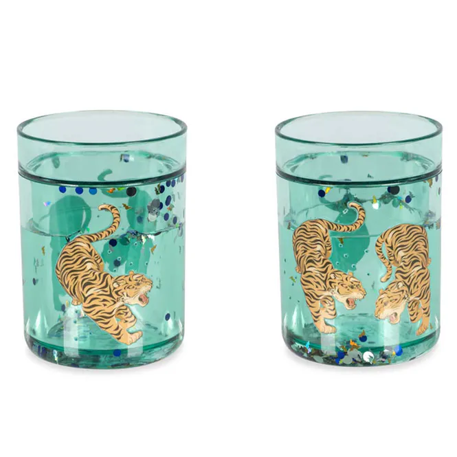 Hovedbilde Konges Sløjd 2-pack glitter kopper, Tiger Ruggito