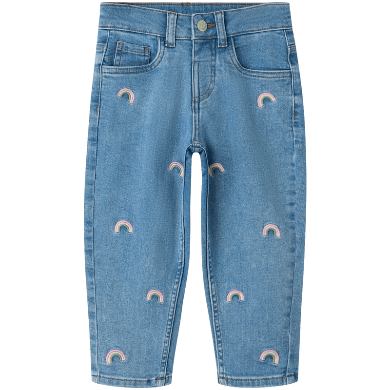 Name It Nmfbella Mom-jeans til småbarn, Medium Blue Denim